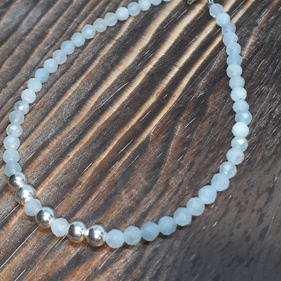 Aquamarine March birthstone / 925 sterling silver - Picture 4 of 6